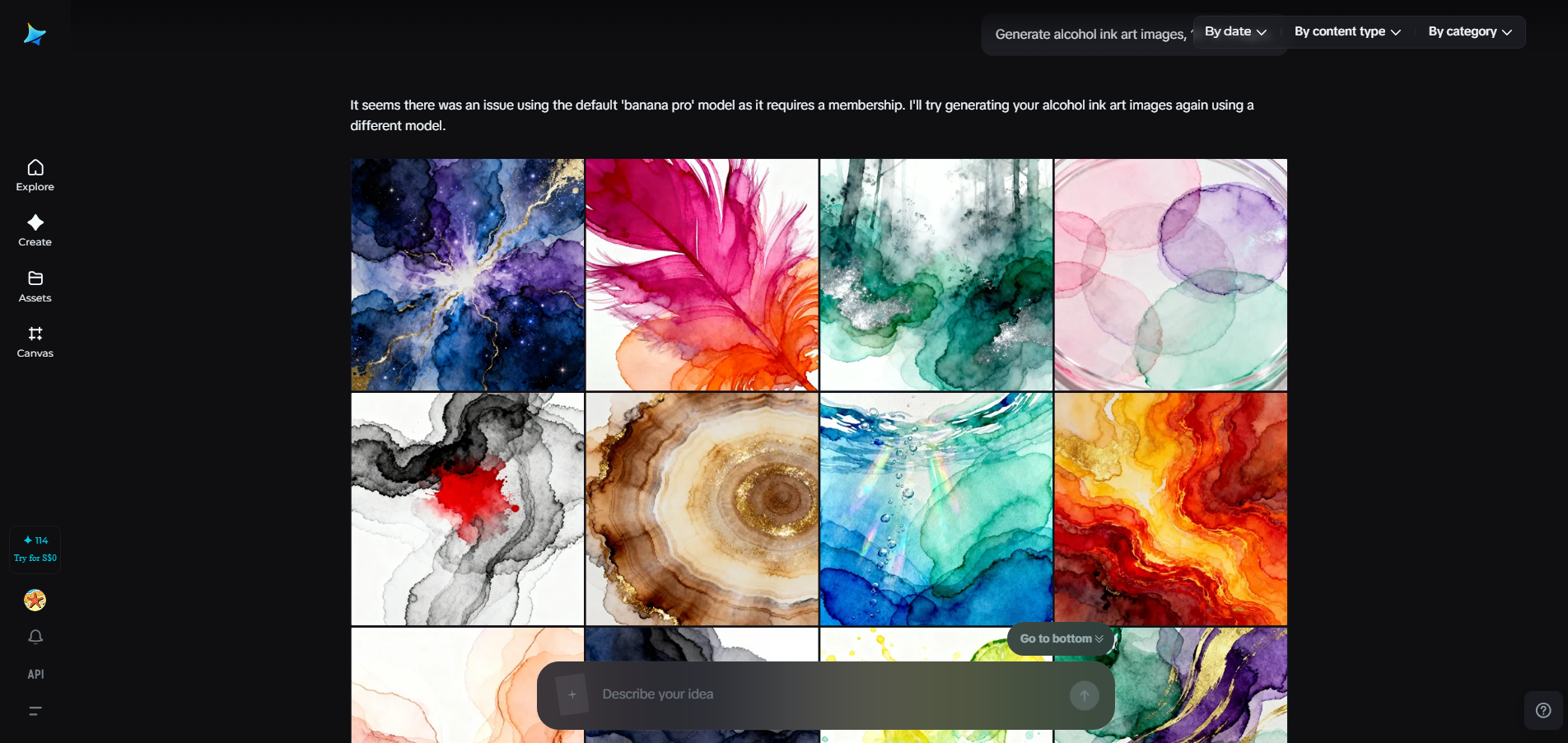 Función de agente de IA en Dreamina