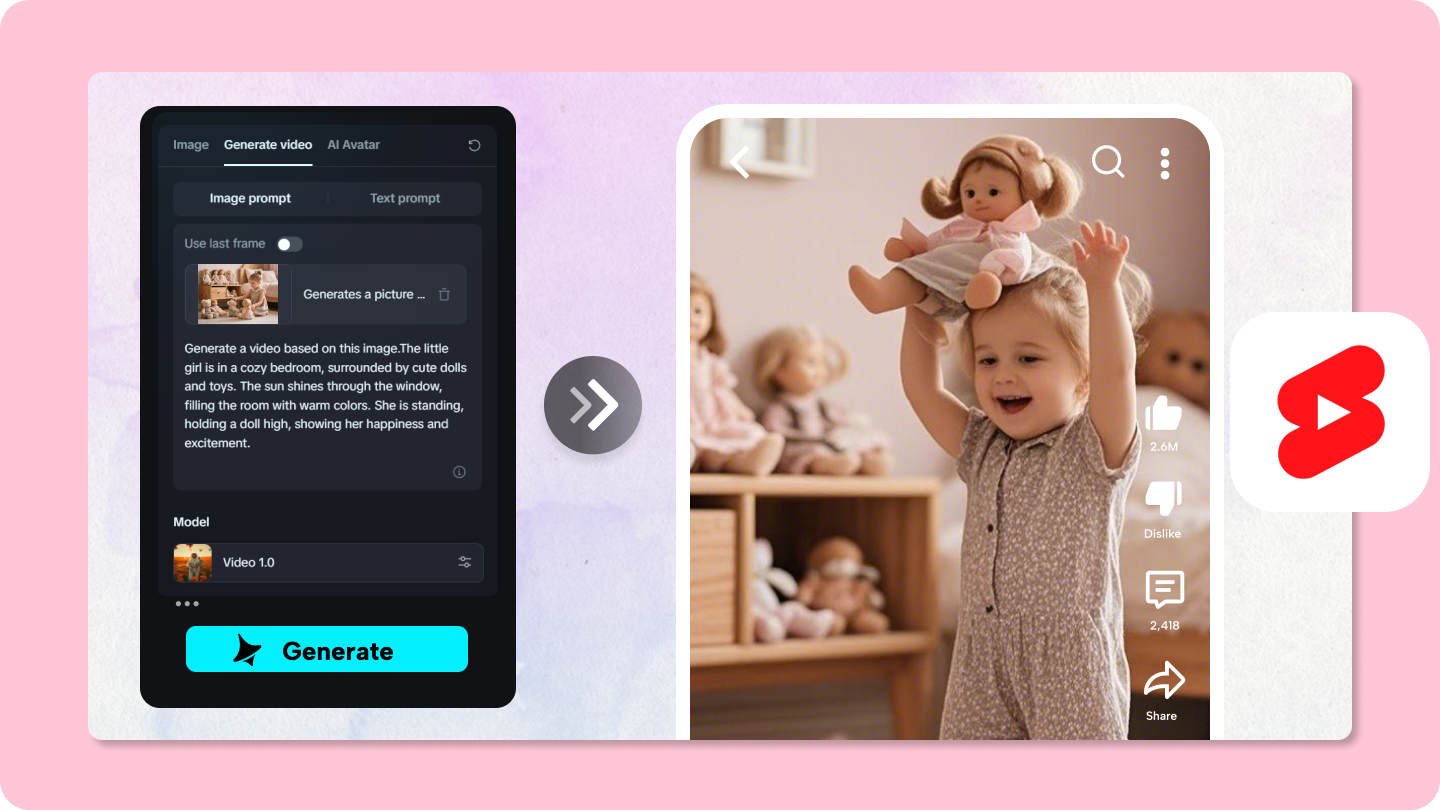 Penjana Seluar Pendek YouTube AI