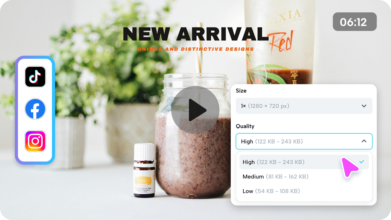 High-resolution export and multi-platform sharing