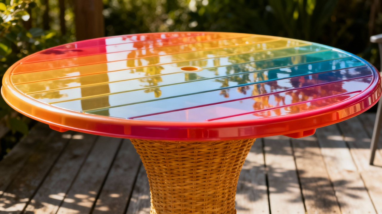 Een ontwerp voor een plastic tafel maken