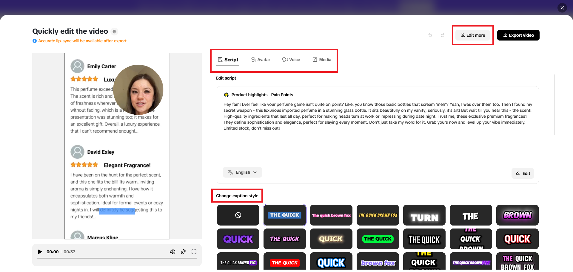Perform any quick adjustments