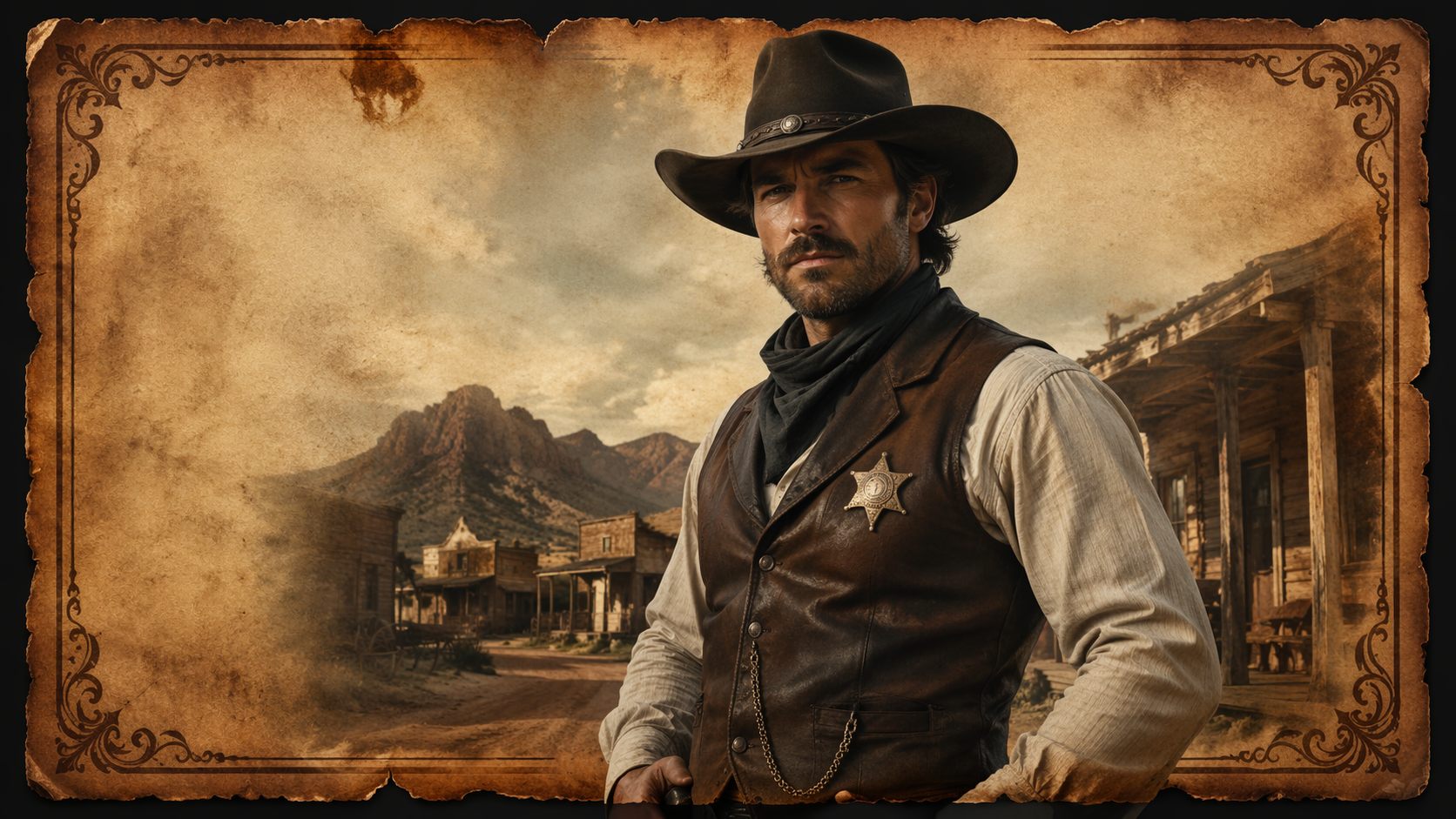 Dreamina Old West Wanted Poster prompt exemplo 2: Saloon Door Mood