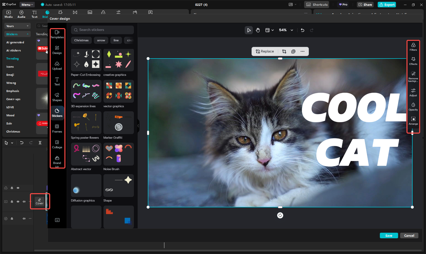 Create eye-catching thumbnails in CapCut
