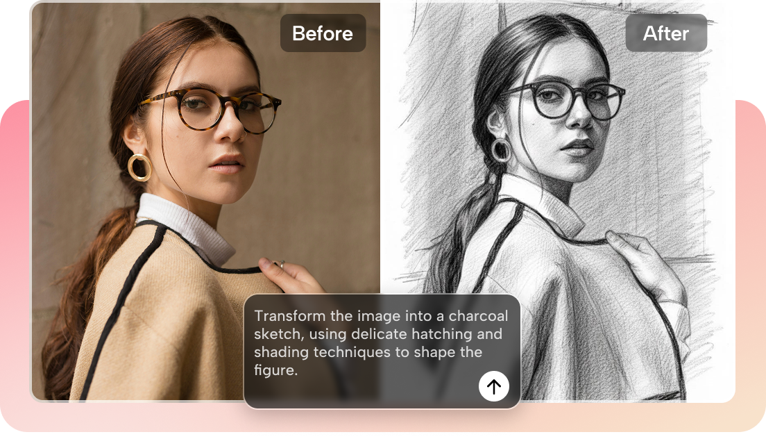  Photo convert to sketch using prompts