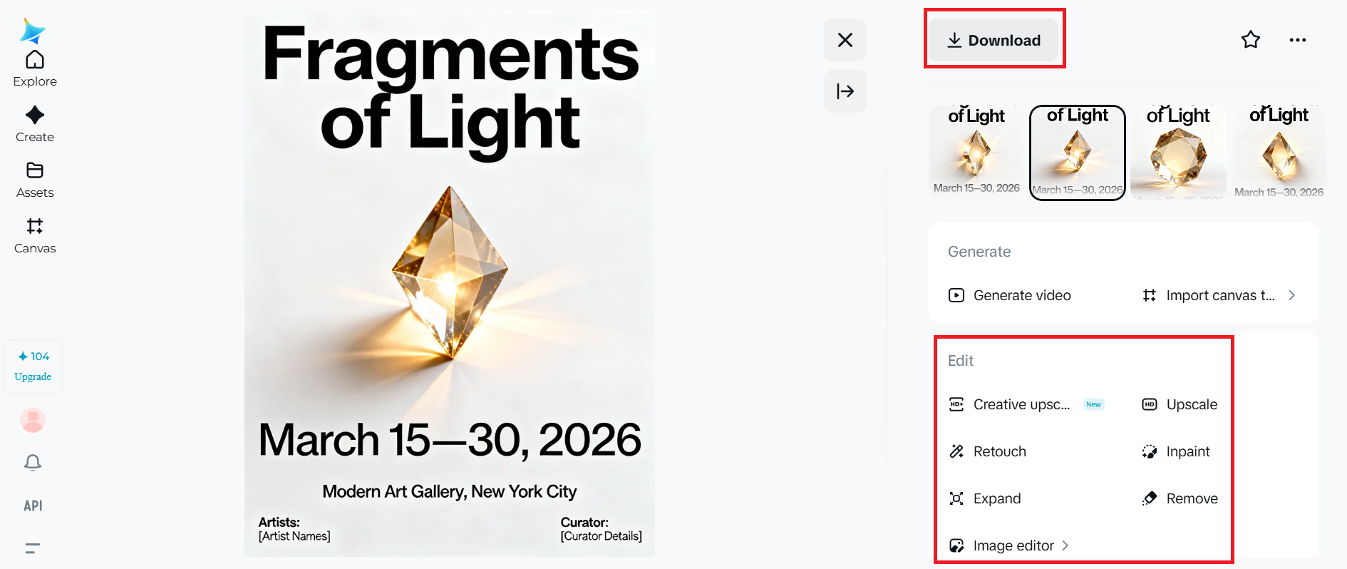 Download the exhibition poster on Dreamina