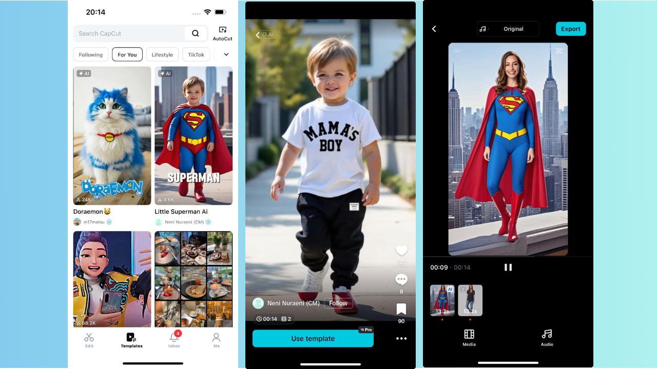 CapCut App script template