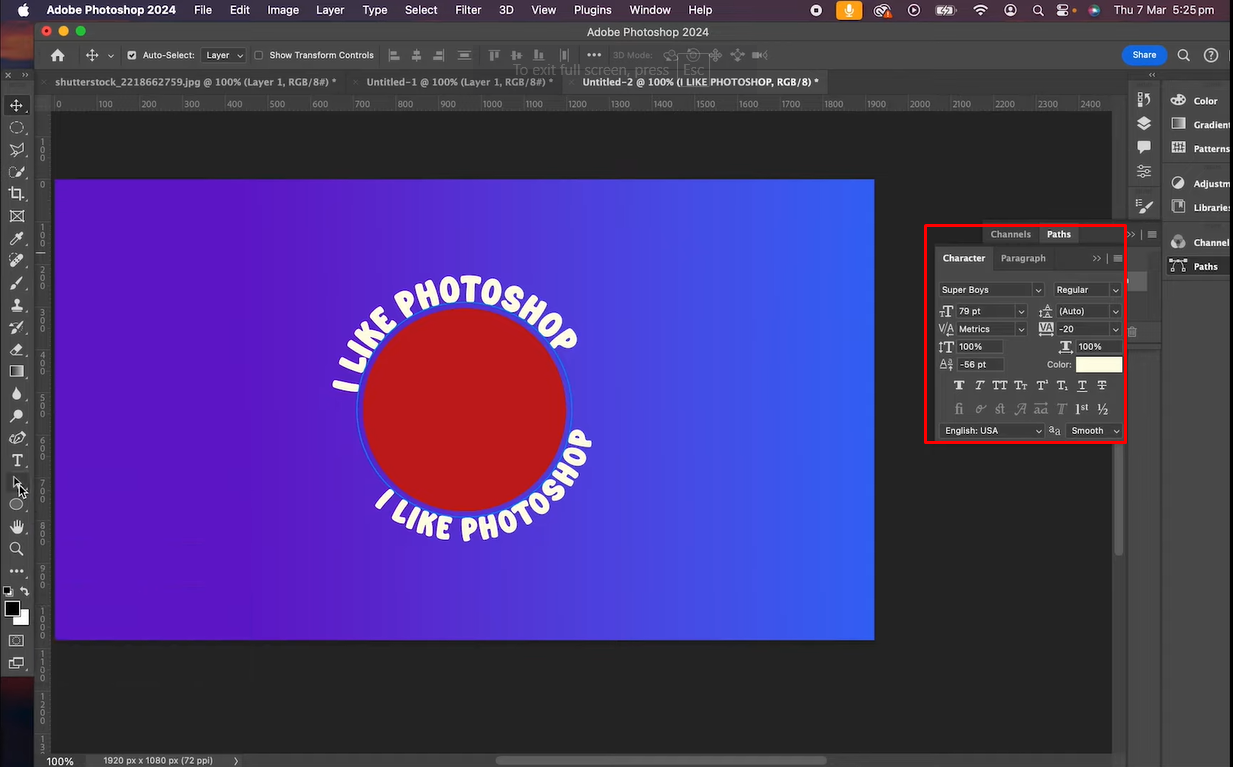 Adjusting text position to wrap text in Photoshop properly