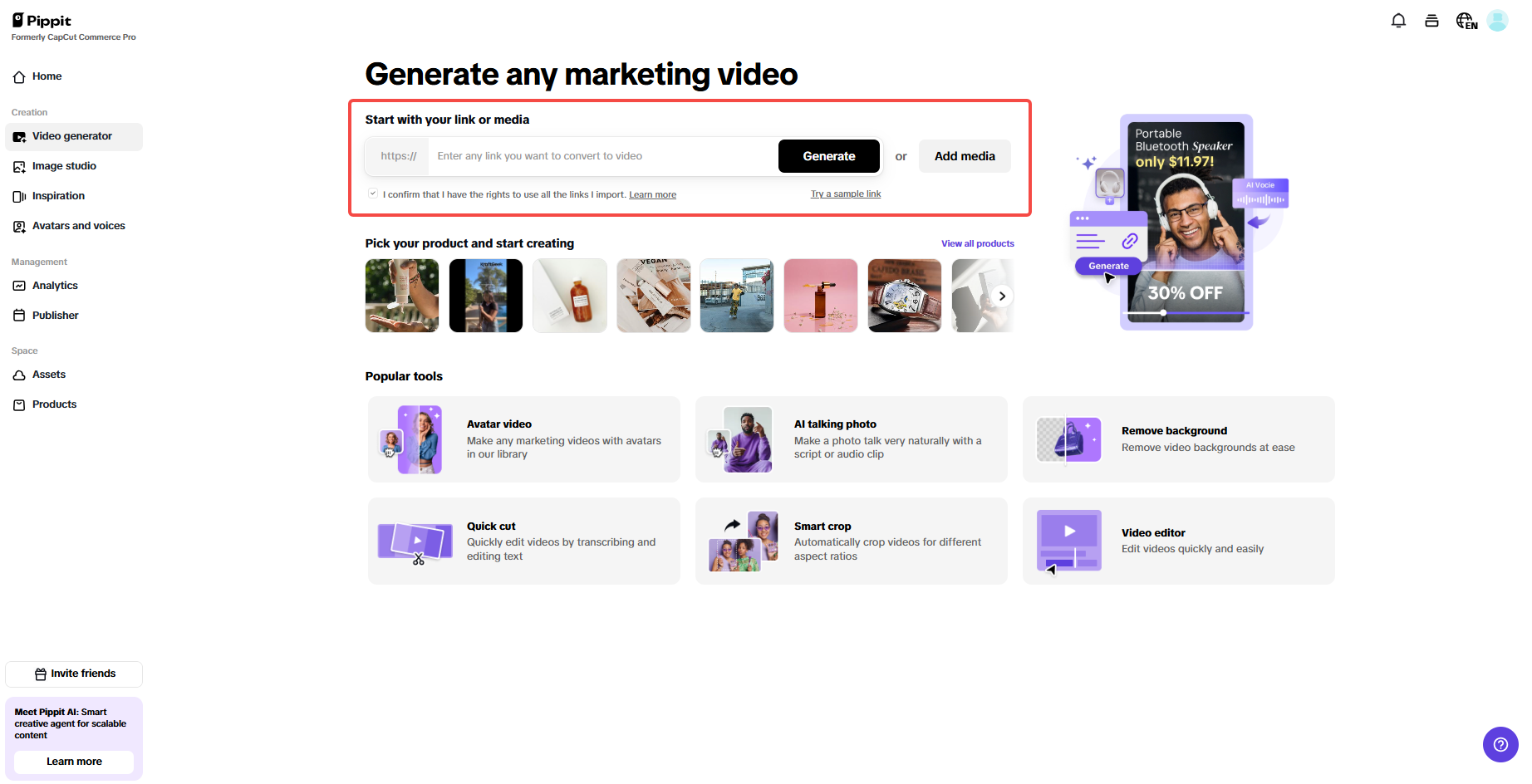 Isang-click na paggawa ng video