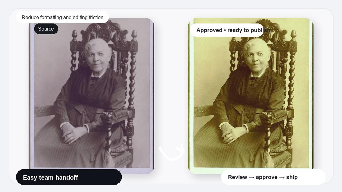 AI Transition Edit Video Maker realistic image for reduce formatting and editing friction
