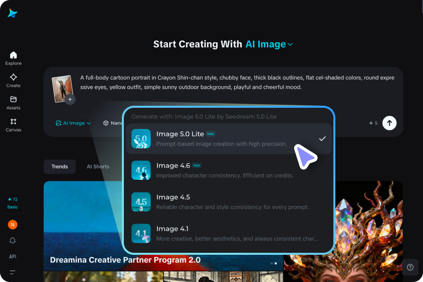 Select settings and generate