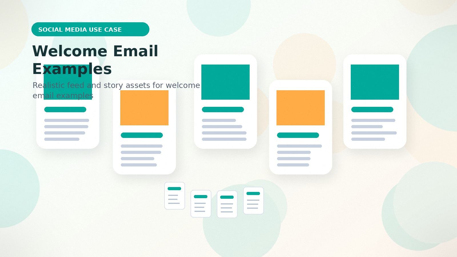 Welcome Email Examples realistic social media use case visual for welcome email examples