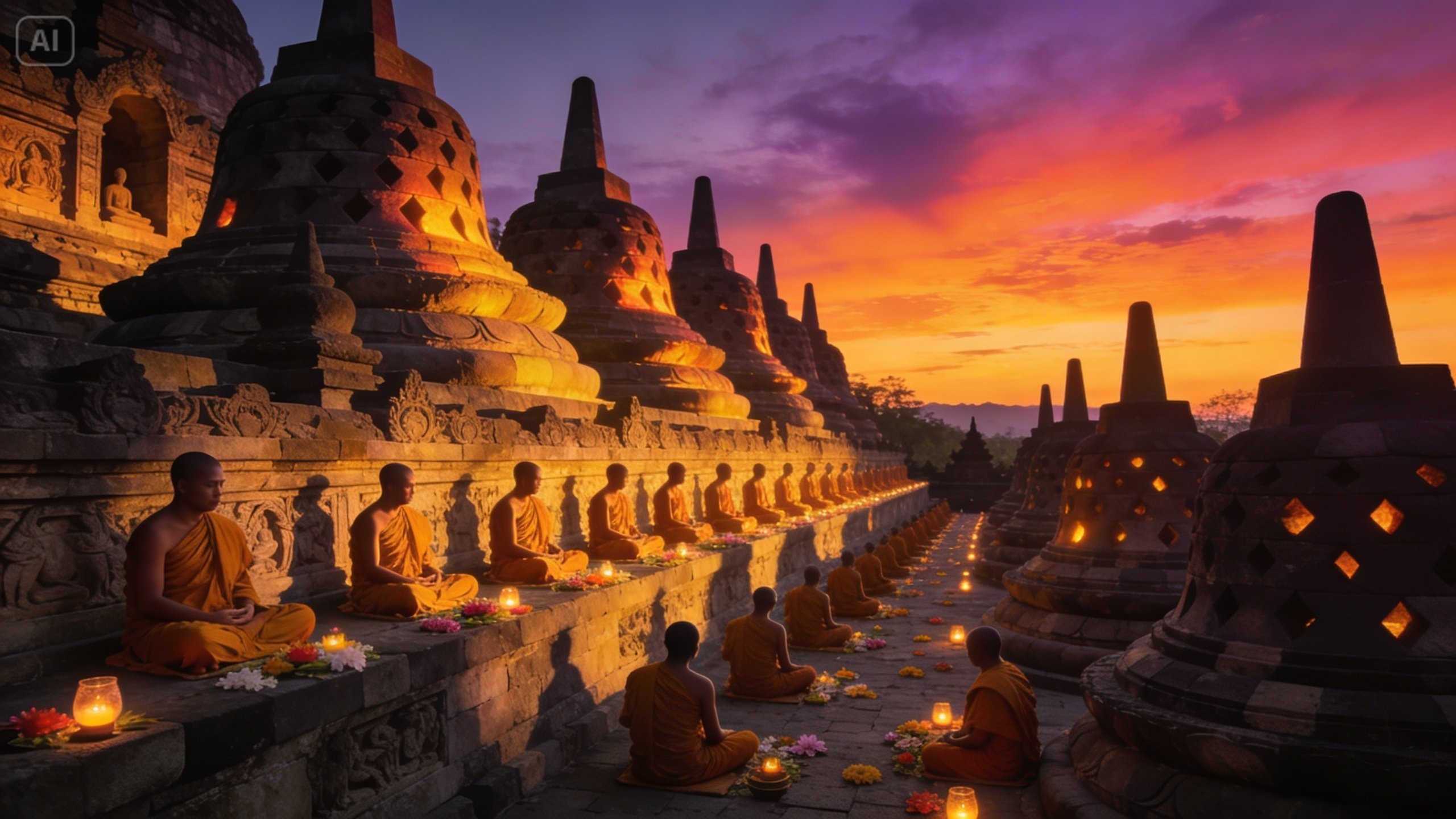 Beneficiul posterului Zilei Vesak