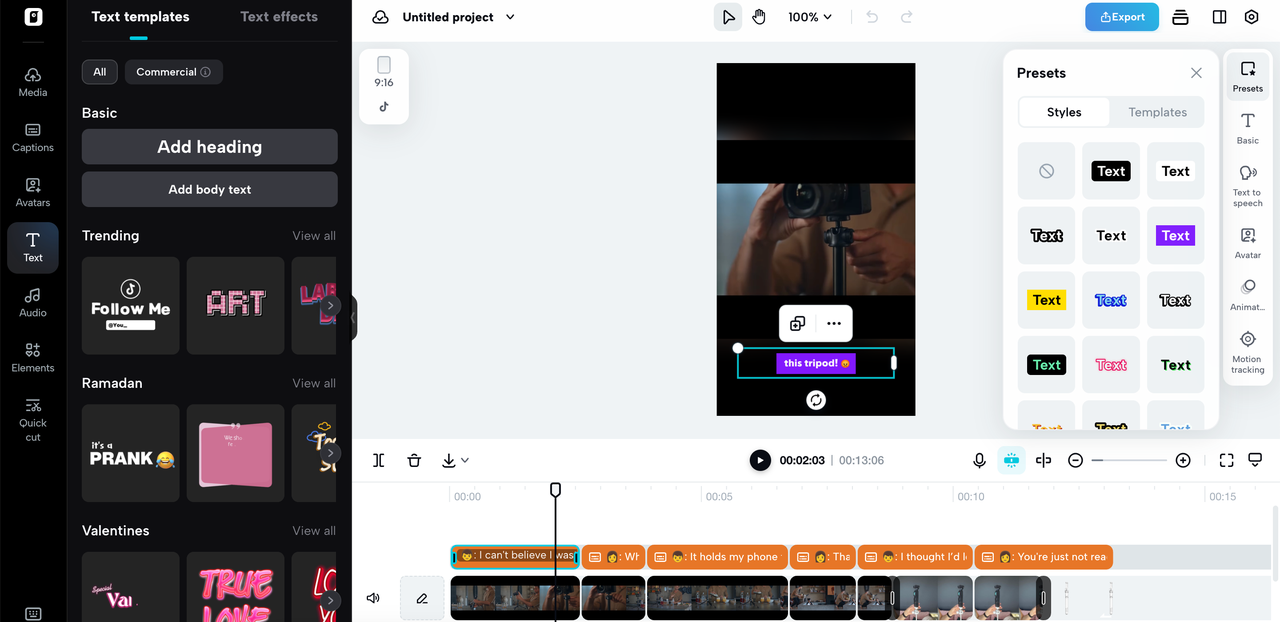 Animez facilement votre texte