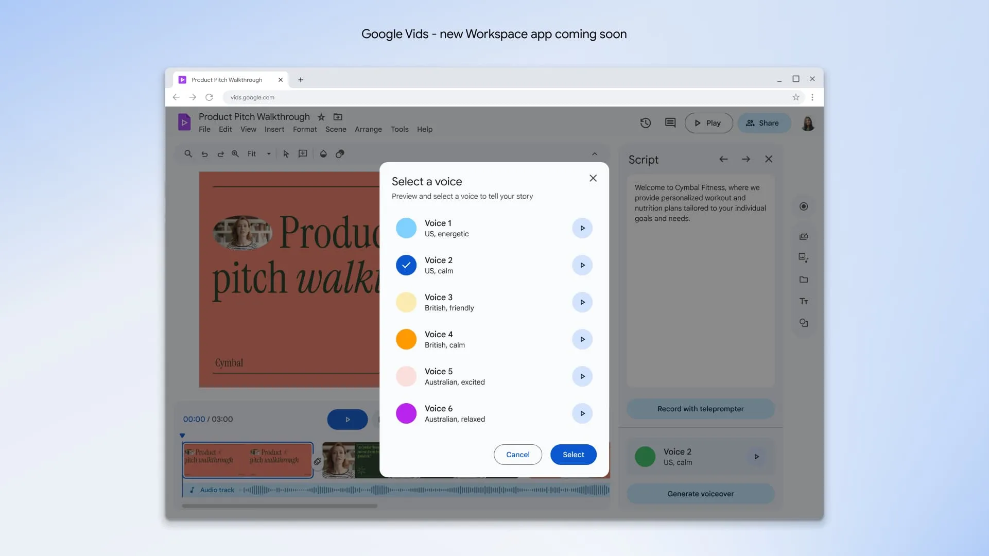 Showing how to make AI videos with Google Vids