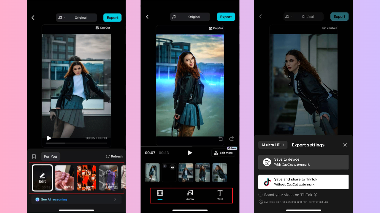 Customize and export video