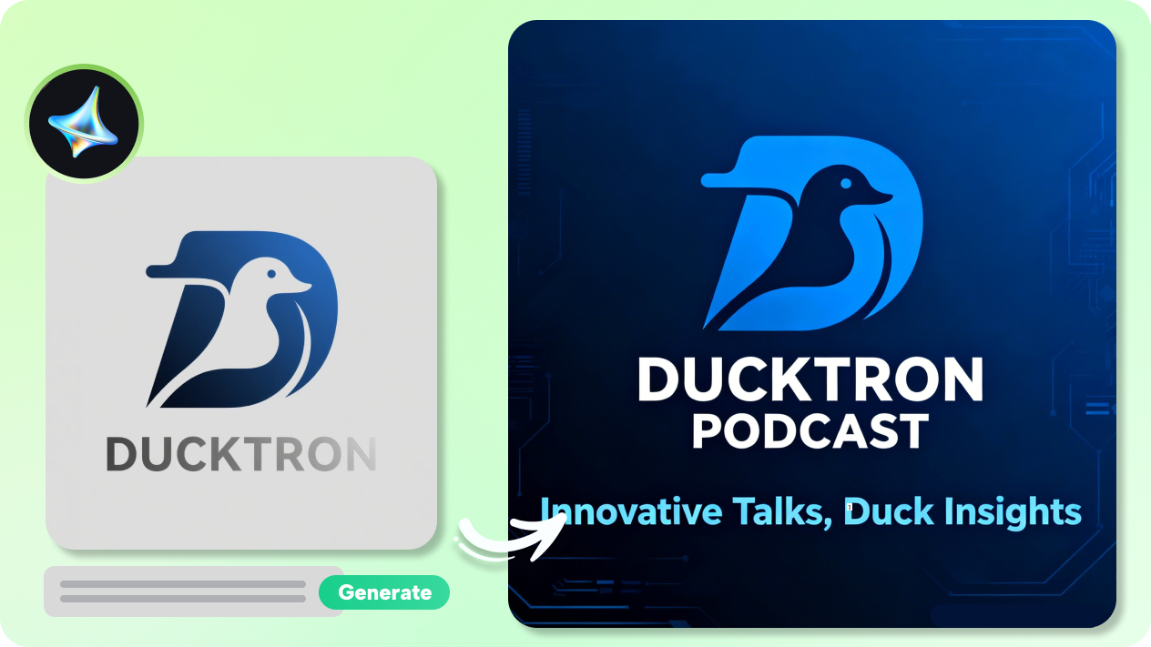 참조 이미지를 고유한 팟캐스트 디자인으로 변환