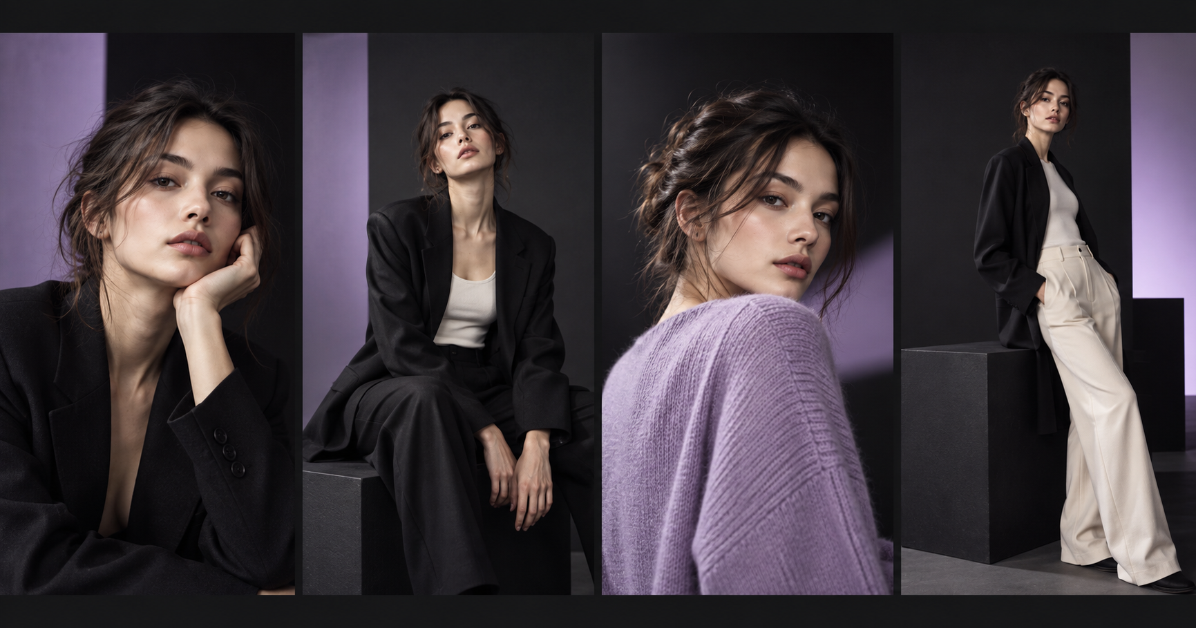 Editorial contact sheet comparing realistic AI fashion portraits generated for a Higgsfield Soul 2.0 review