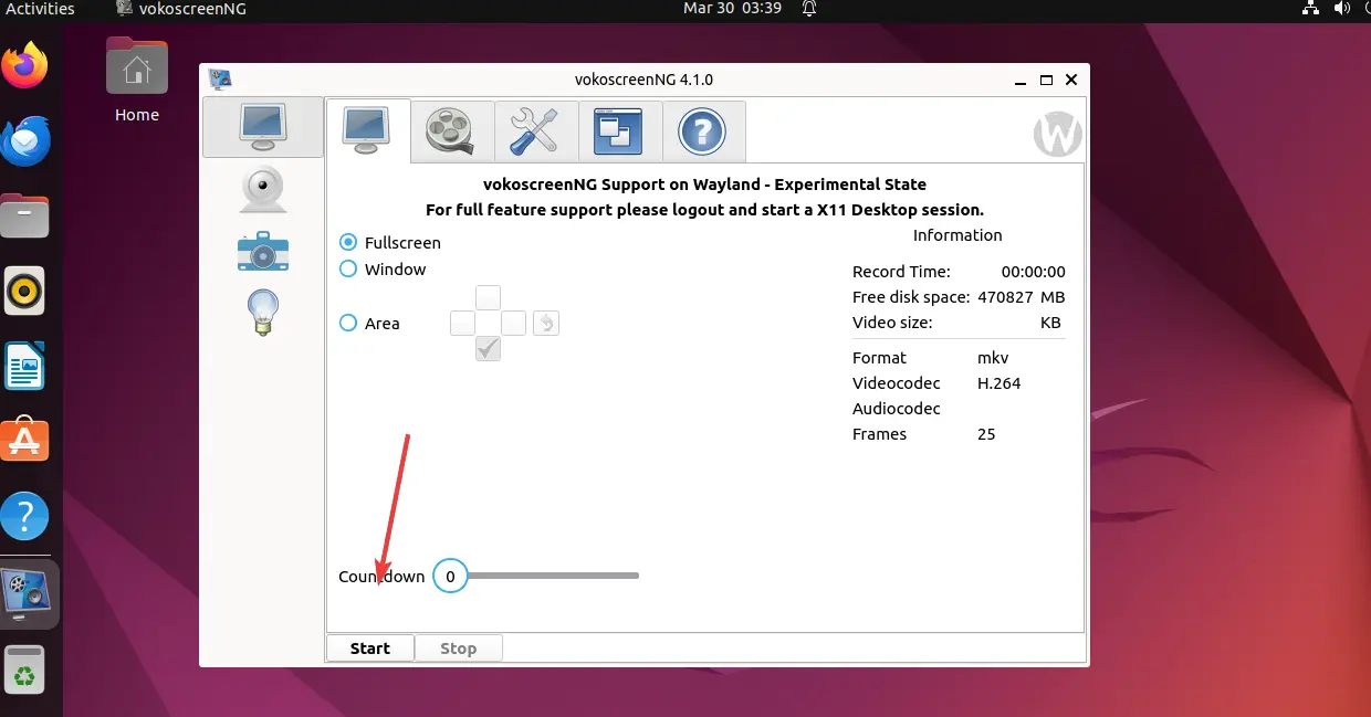 VokoscreenNG - a well-known Ubuntu video recorder
