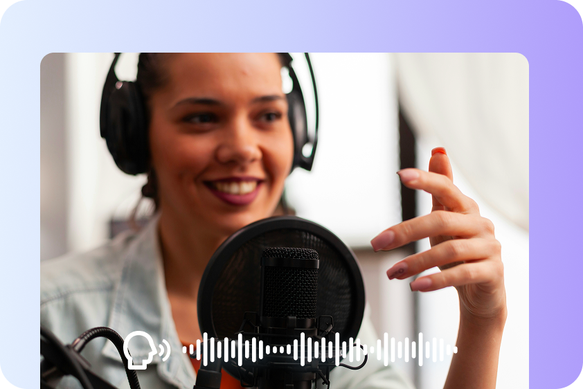 Marketing video using customizable AI voice and captions