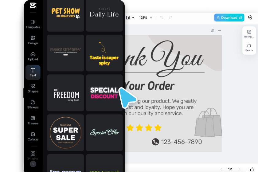 Step 2: Customize your ecard design