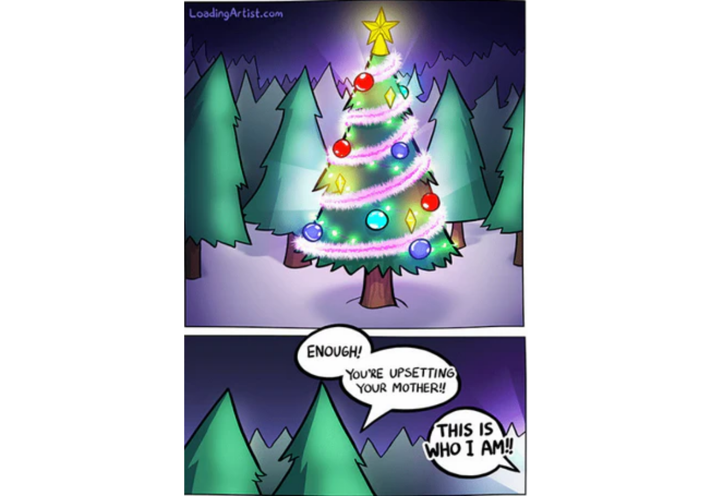 Cute Christmas tree meme dramatic decoration moment