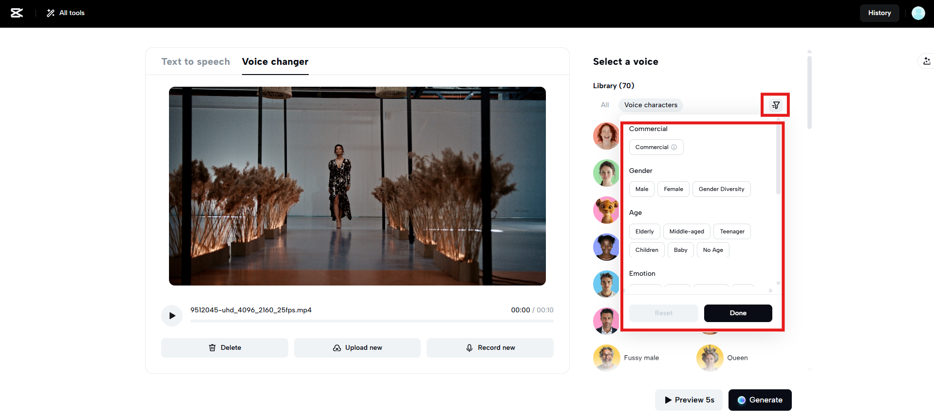 Szűrők alkalmazása