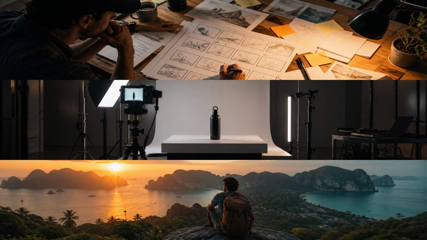 A connected workflow from key image to saved clip
