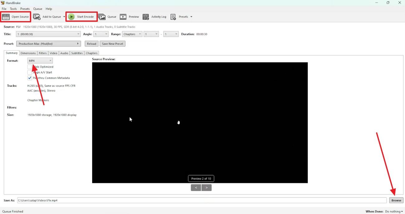 convertir archivo a mp4 handbrake