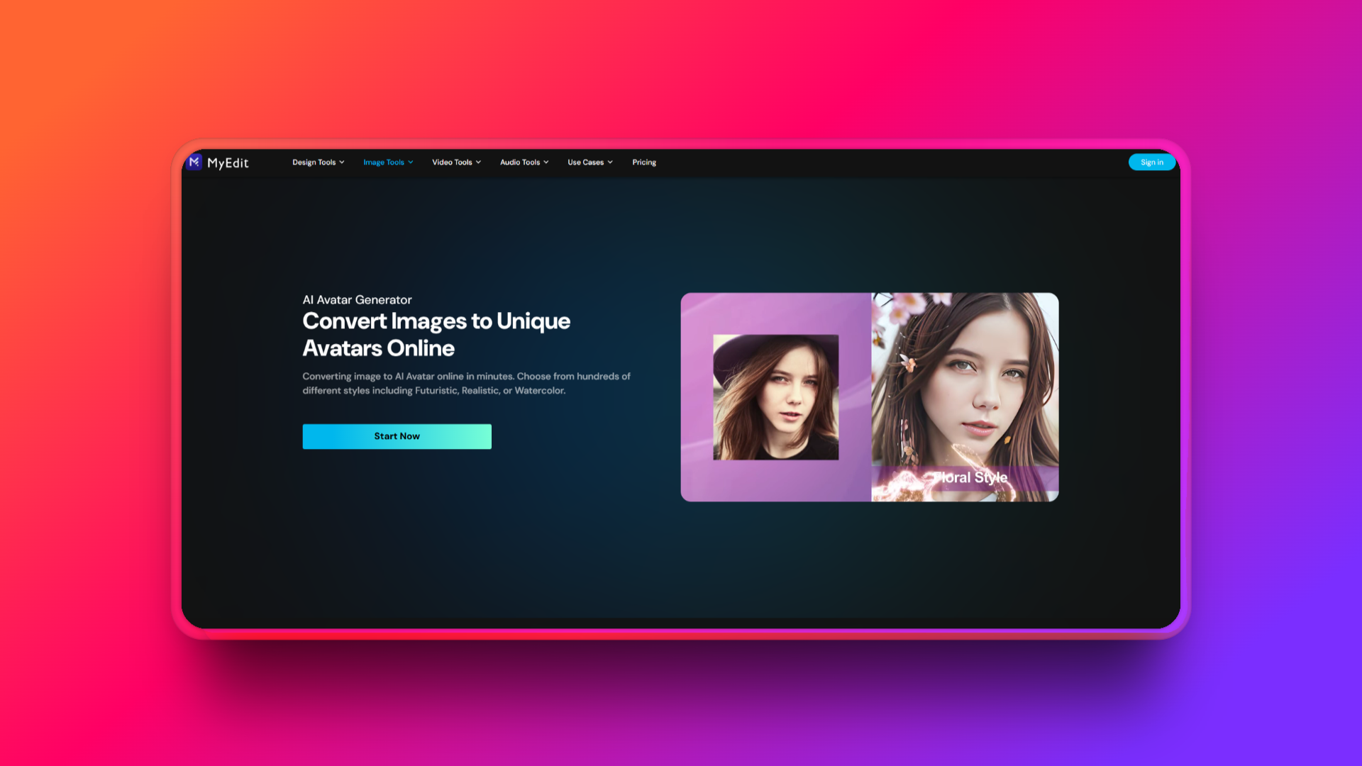 Create Christmas avatars with MyEdit