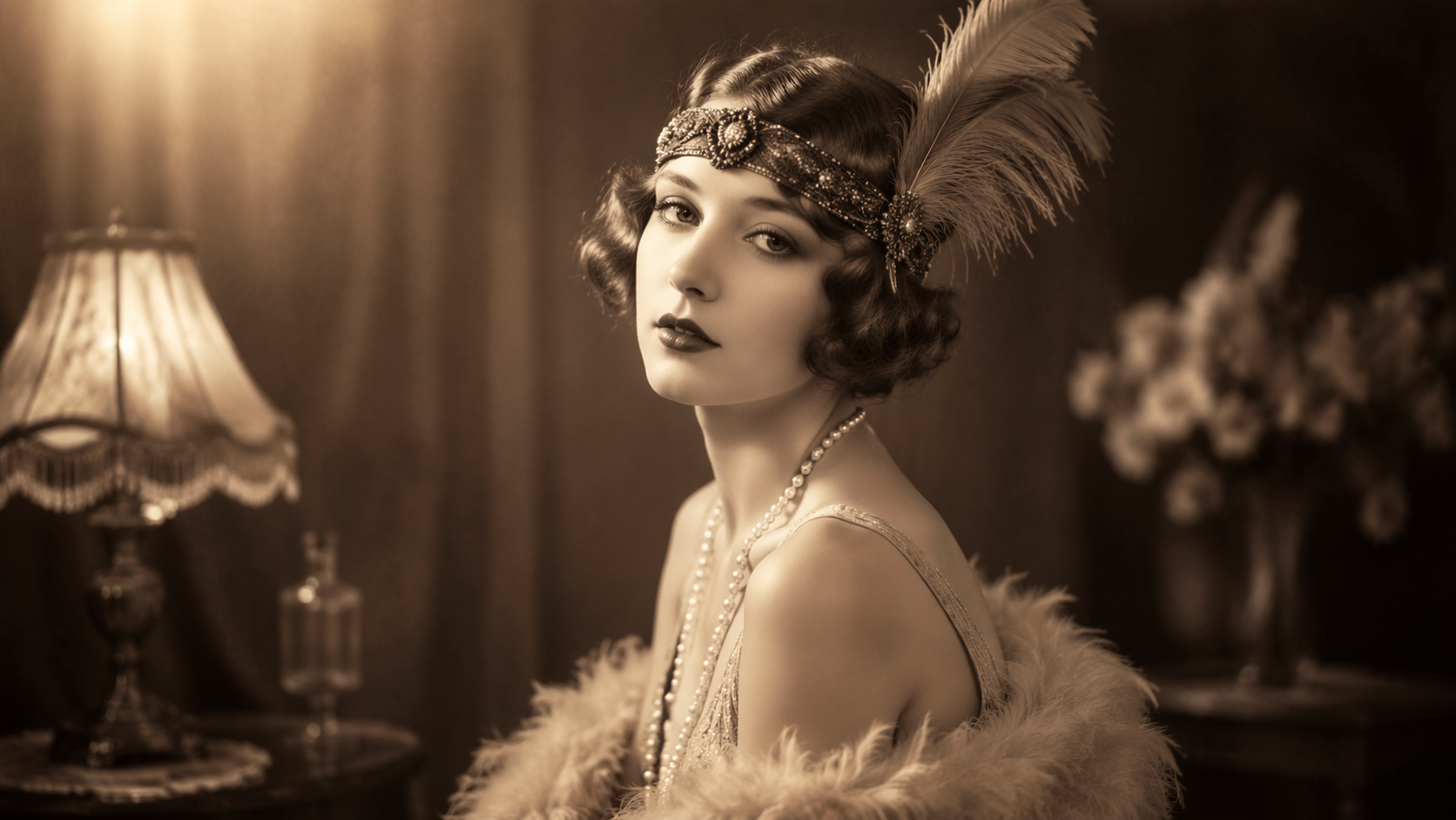 Dreamina AI 1920s filter prompt example 2: Sepia Jazz Age Scene