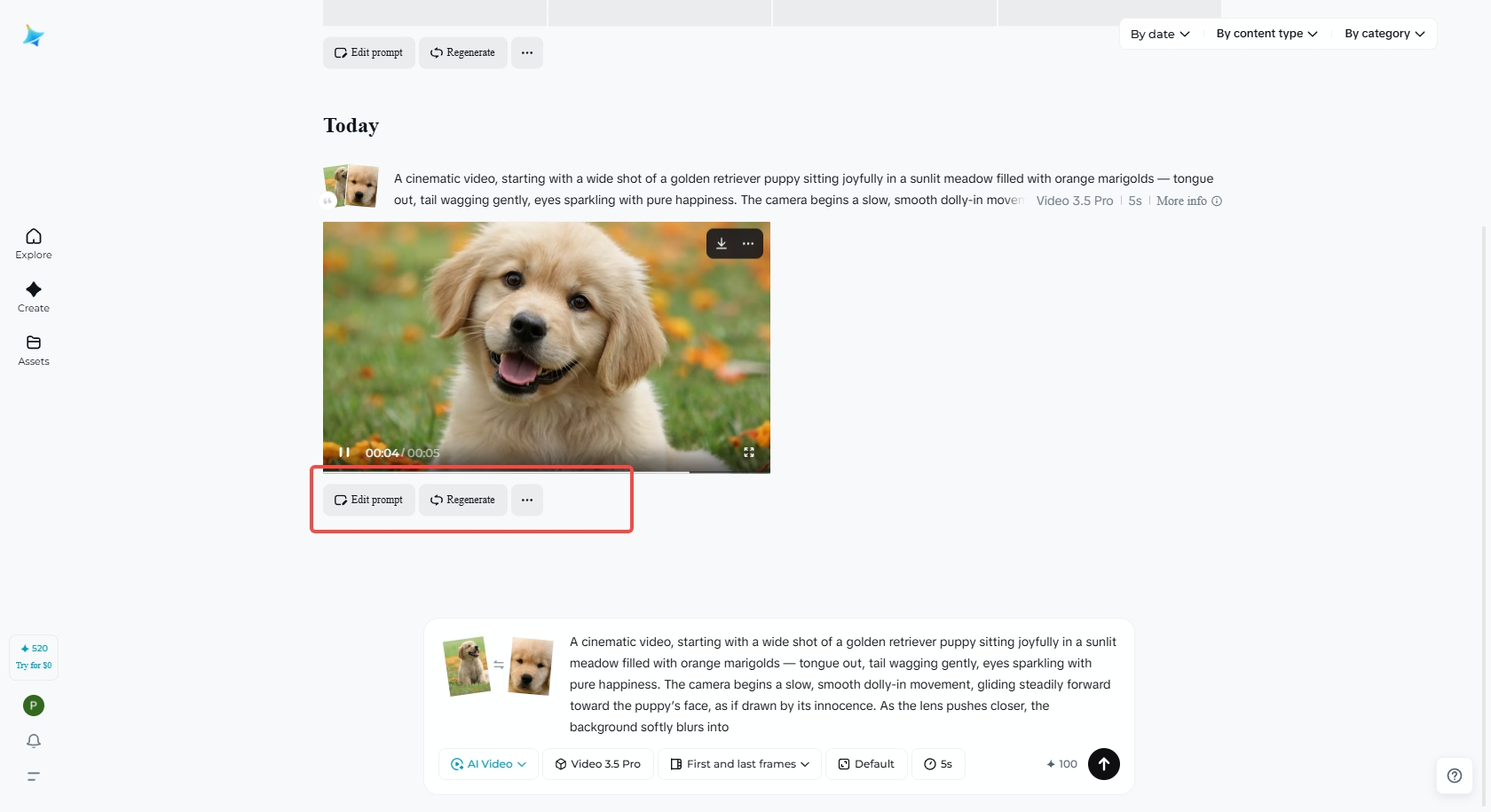 Preview the AI-created Dollying shoting video