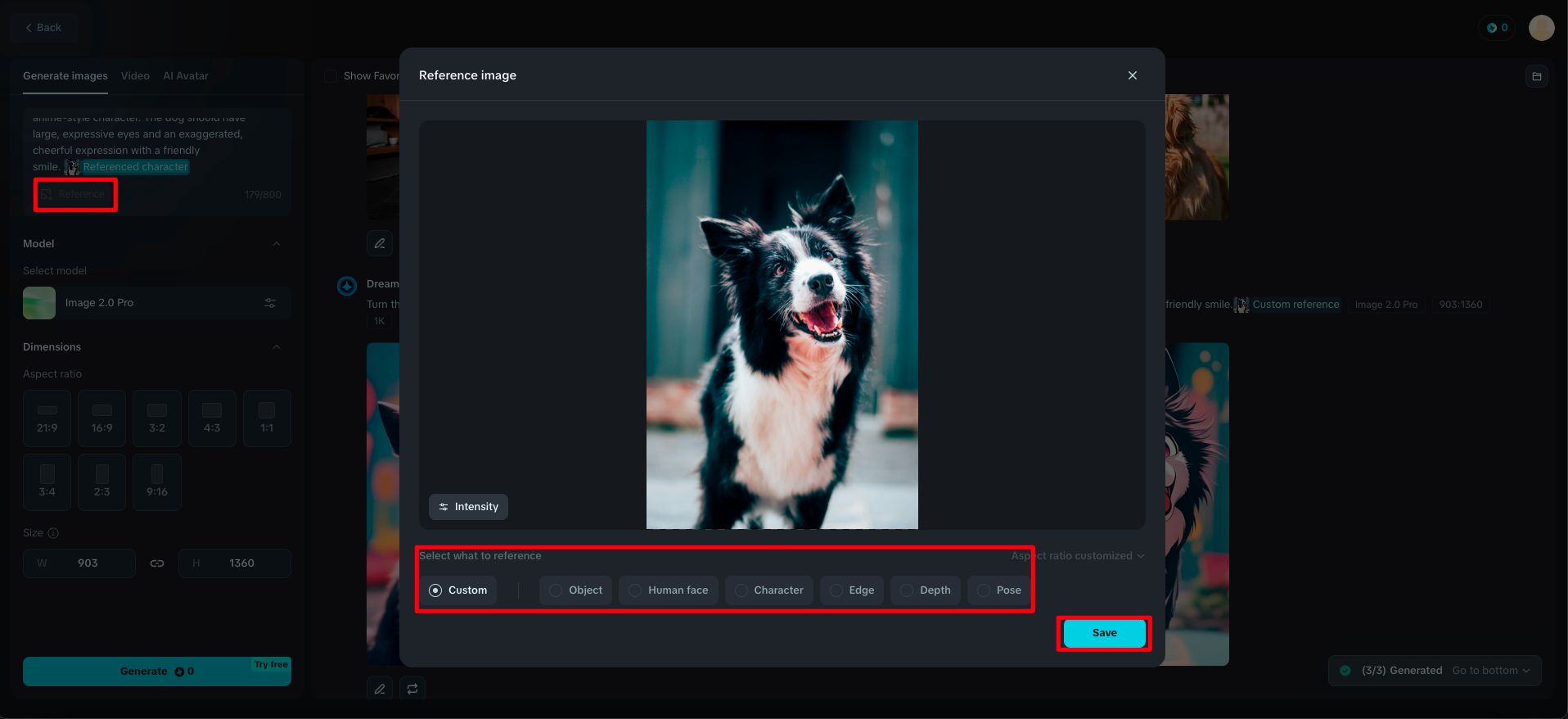 Upload reference image