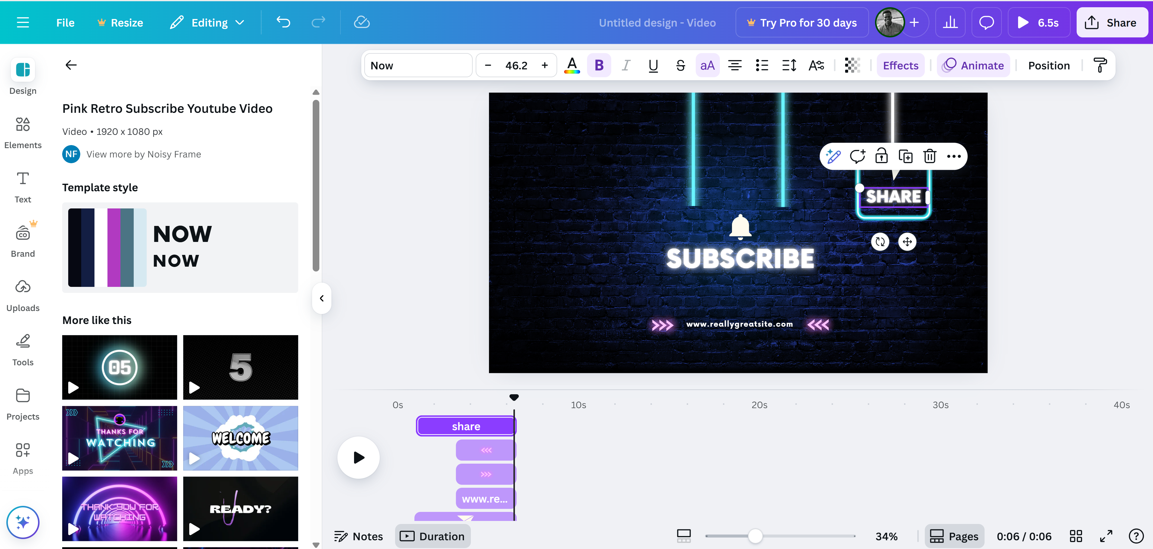 Canva: Outro na video sa YouTube