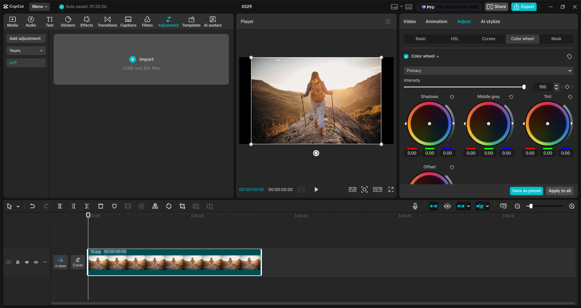 Interface of the CapCut desktop video editor - the most liked tool to edit images with AI tools