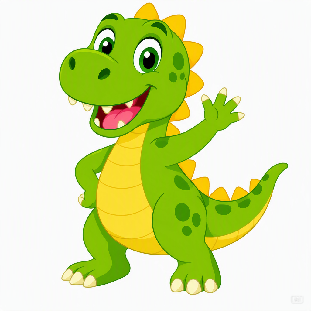 AI dinosaur cartoon character image generated by Pippit