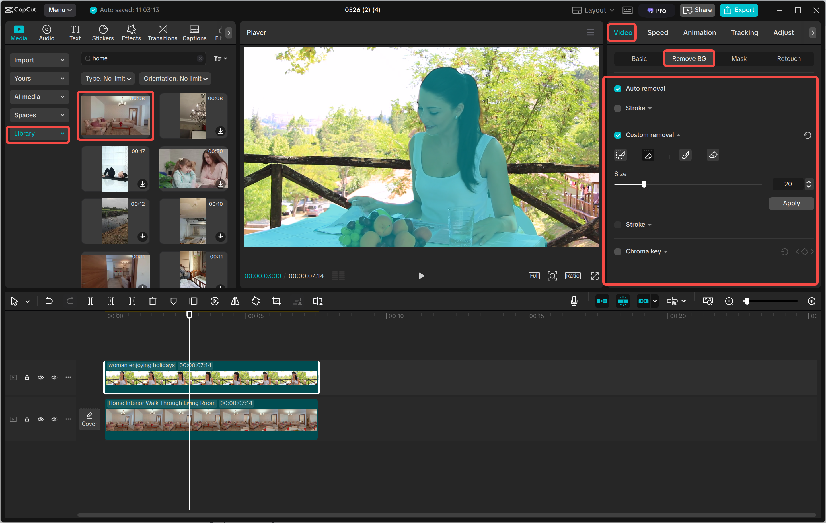 How to edit the image background in the CapCut desktop video editor
