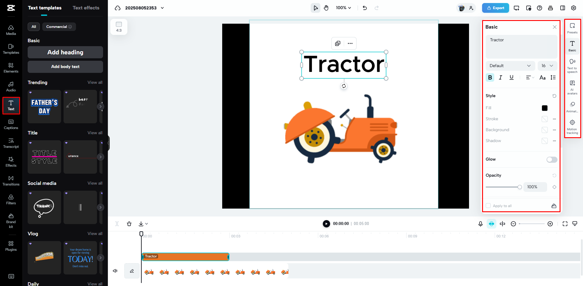 Ajout de sous-titres à un GIF avec CapCut Web