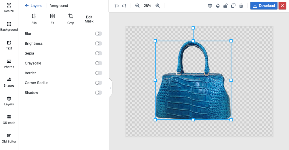 Prüfen der Ergebnisse und Anpassen des Fotos in PhotoScissors