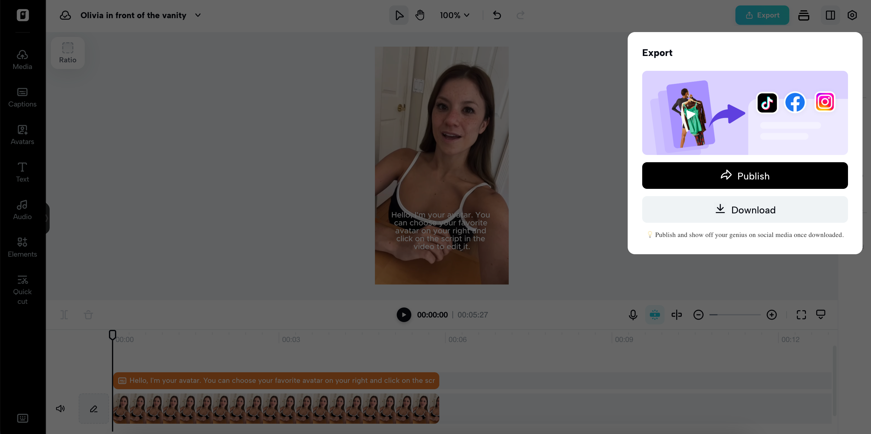 Export and share