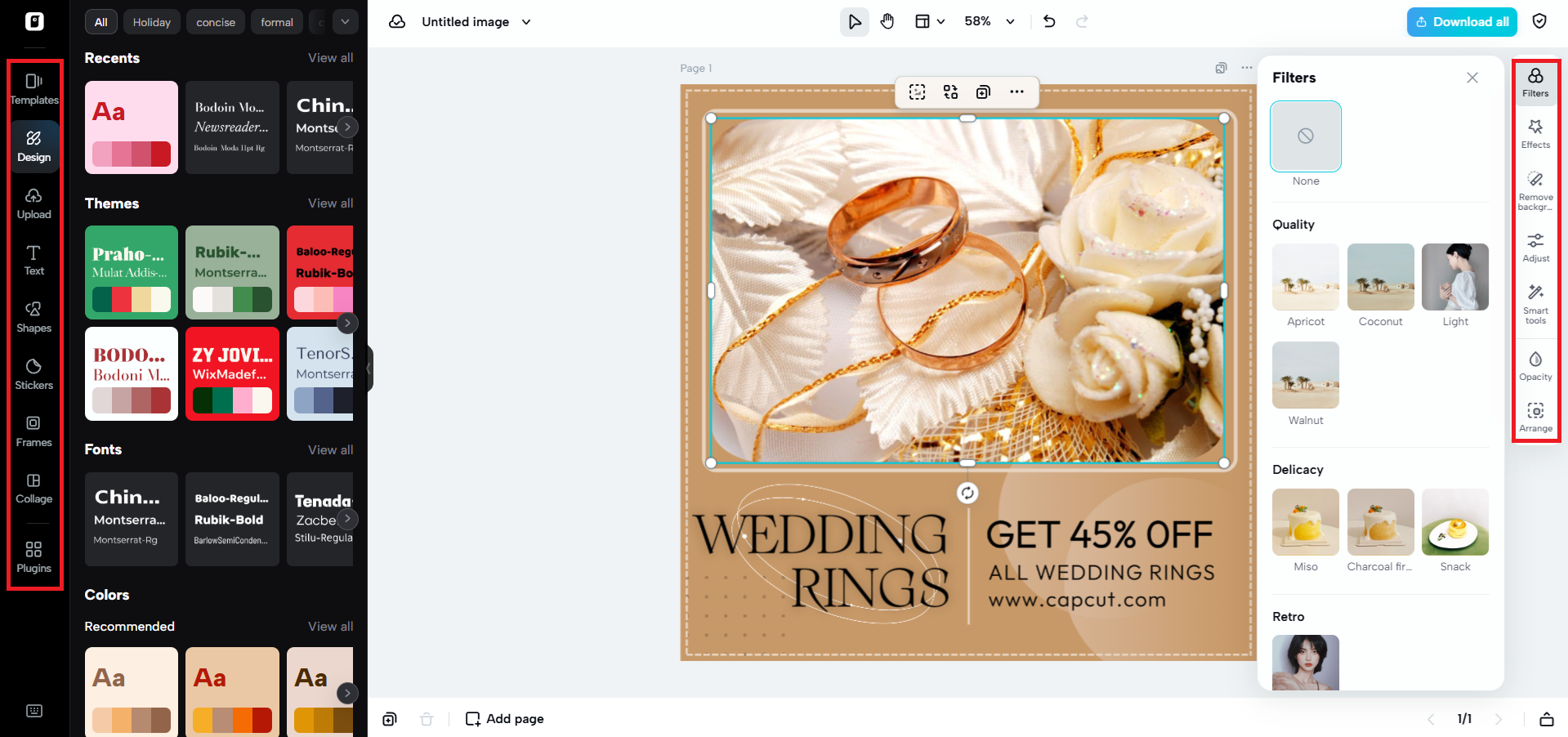 Customize your chosen template