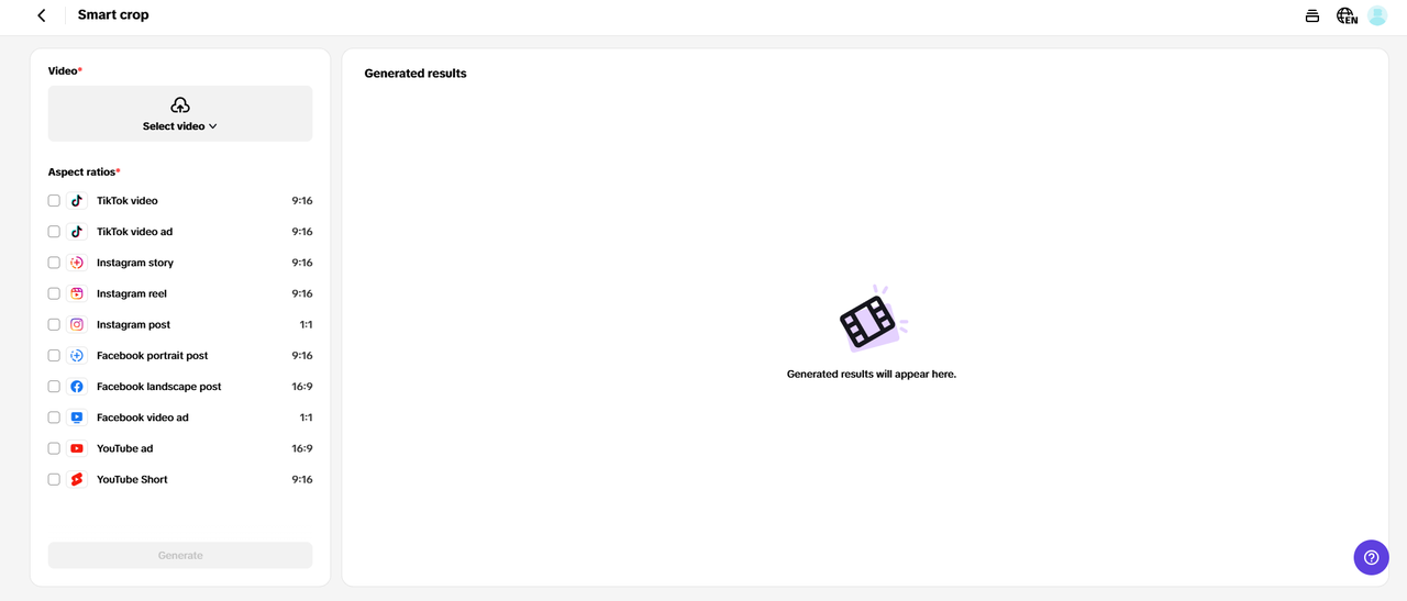 Smart crop for platform-specific optimization