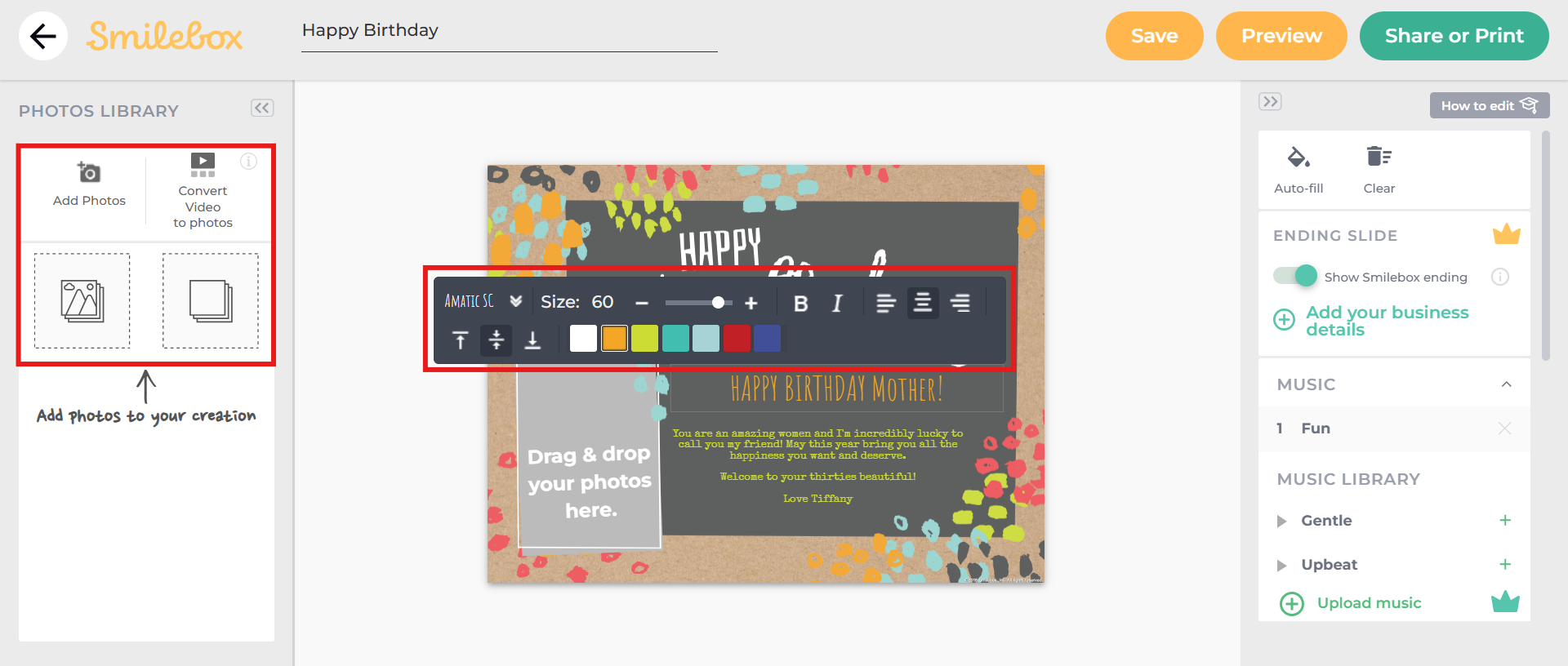Customize the template