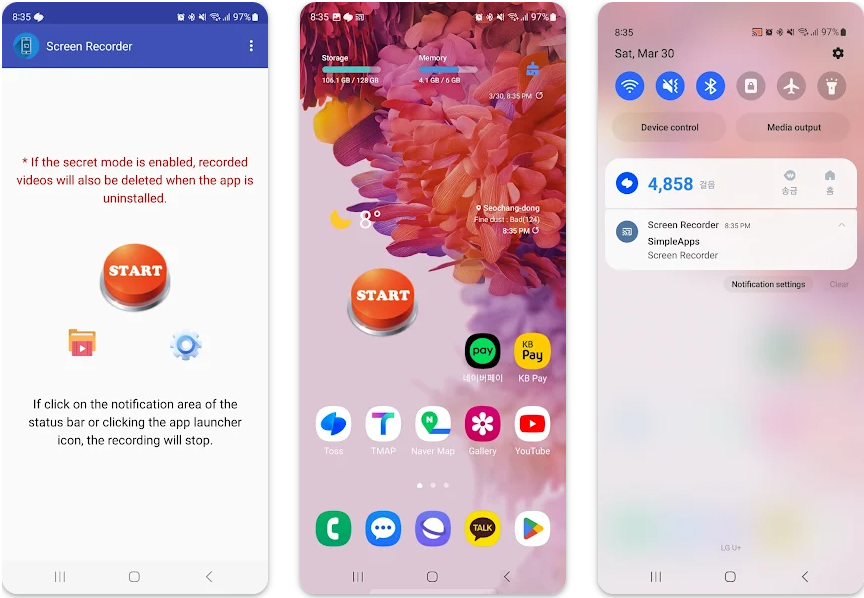 Interface of Invisible Screen Recorder - a user friendly hidden screen recorder