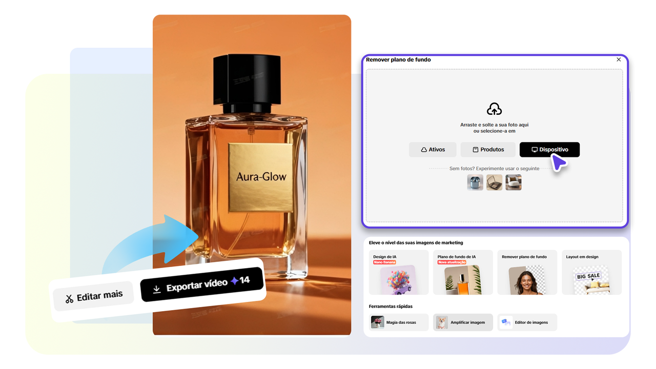 Acesse a ferramenta para remover fundo