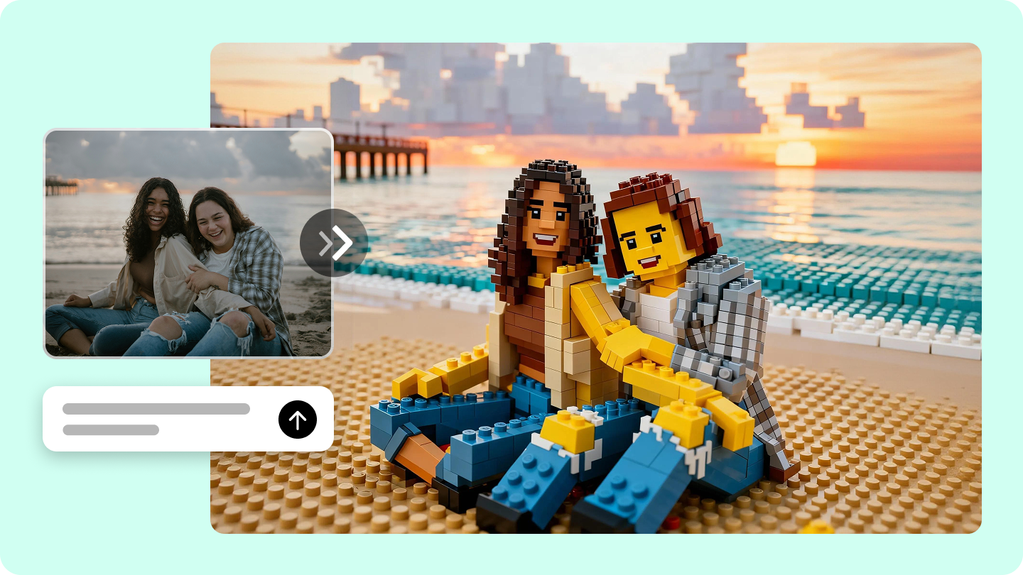 Lego AI Generator: Transformați orice imagine în artă vibrantă construită din cărămidă