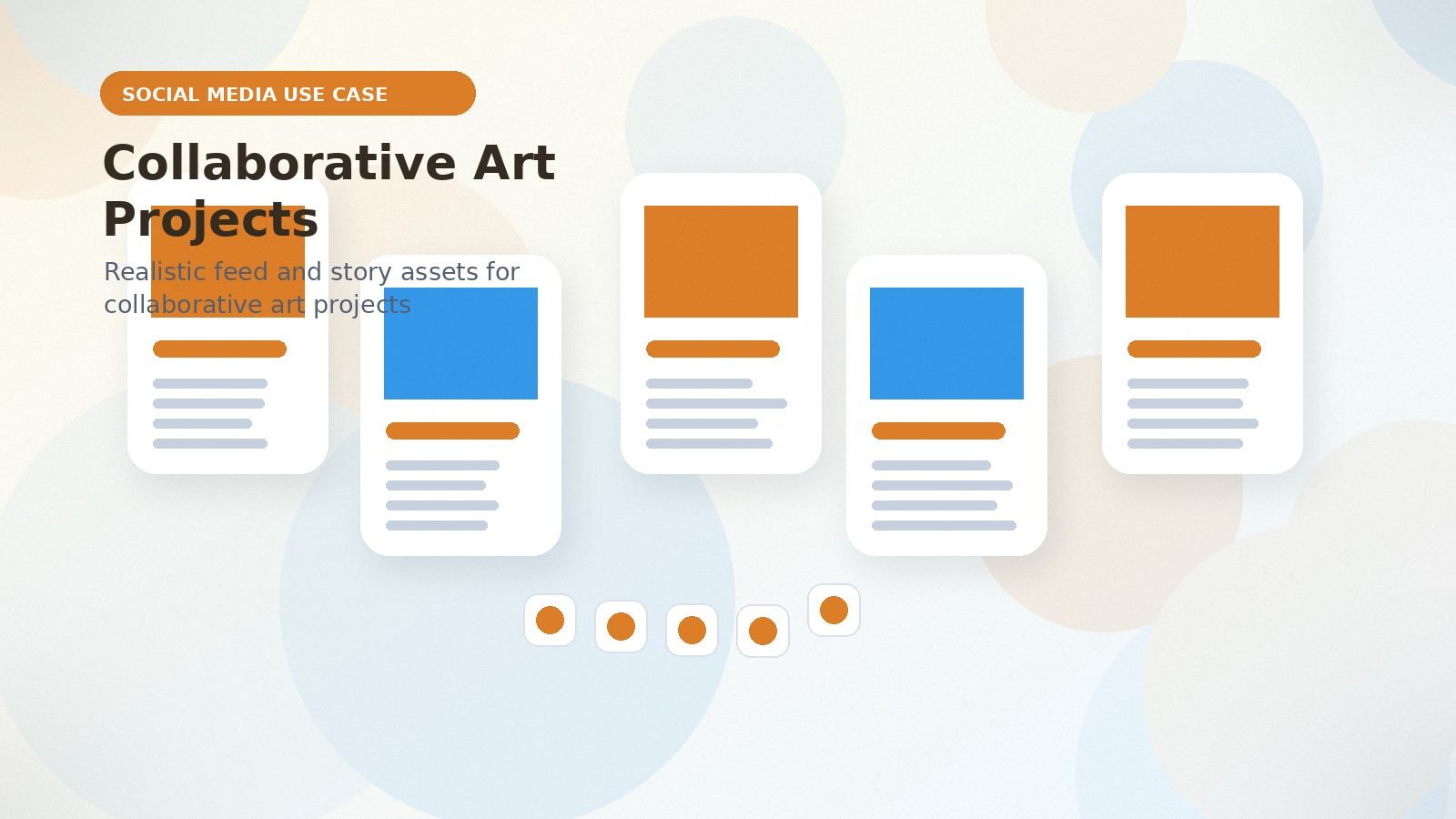 Collaborative Art Projects realistic social media use case visual for collaborative art projects