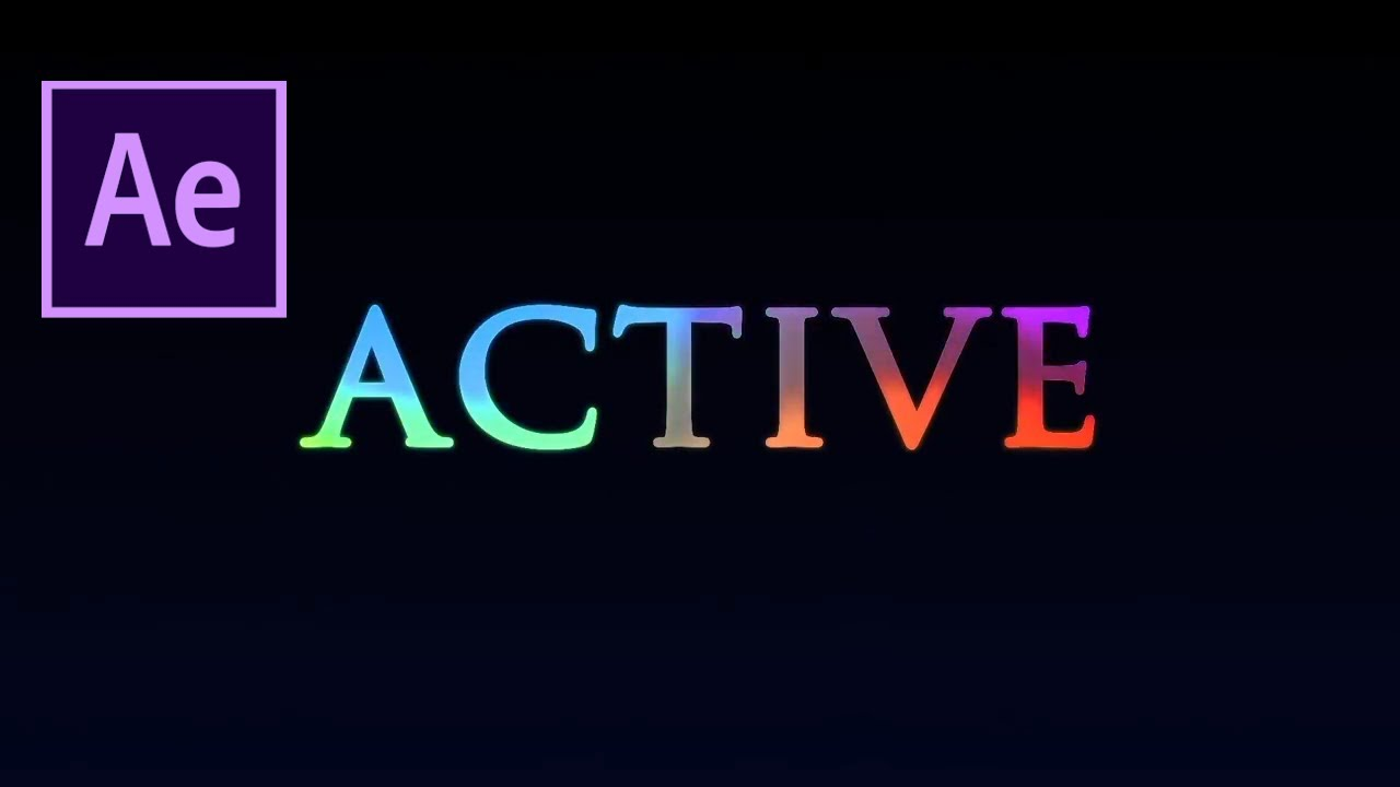 A gradient color text in After Effects