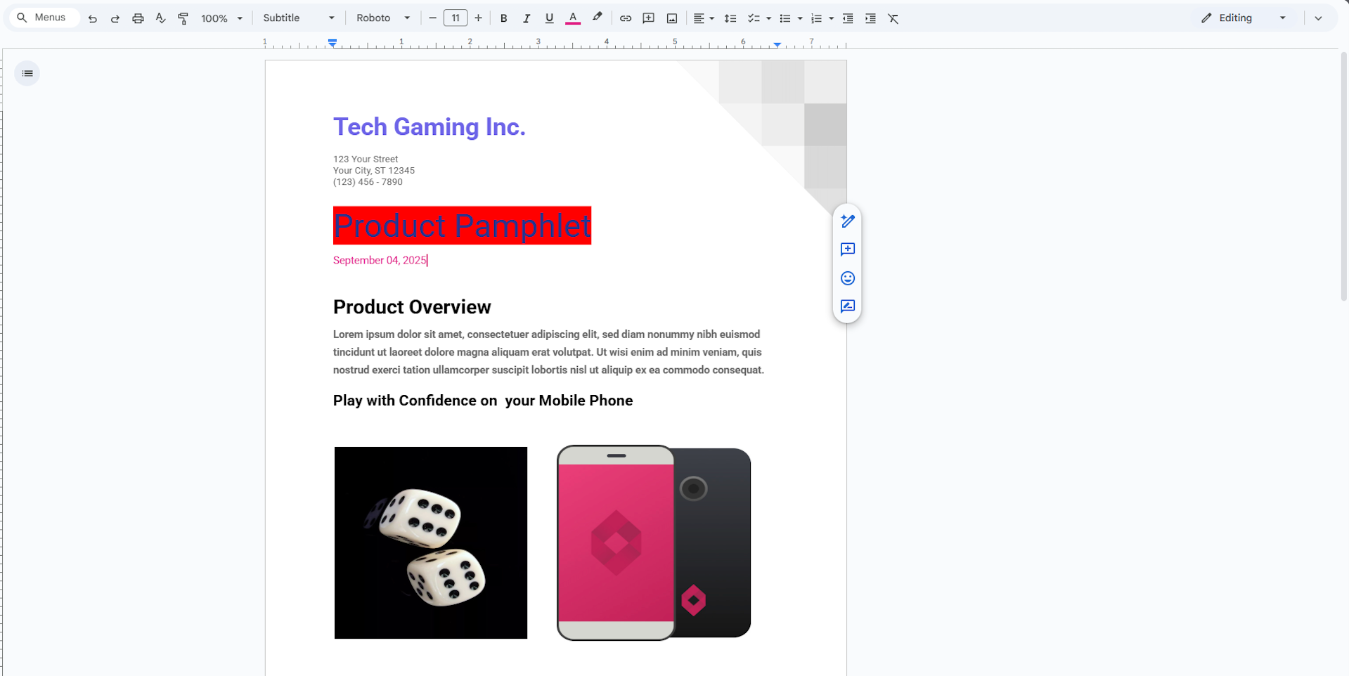 ¿Cómo se hace un folleto triple en Google Docs?