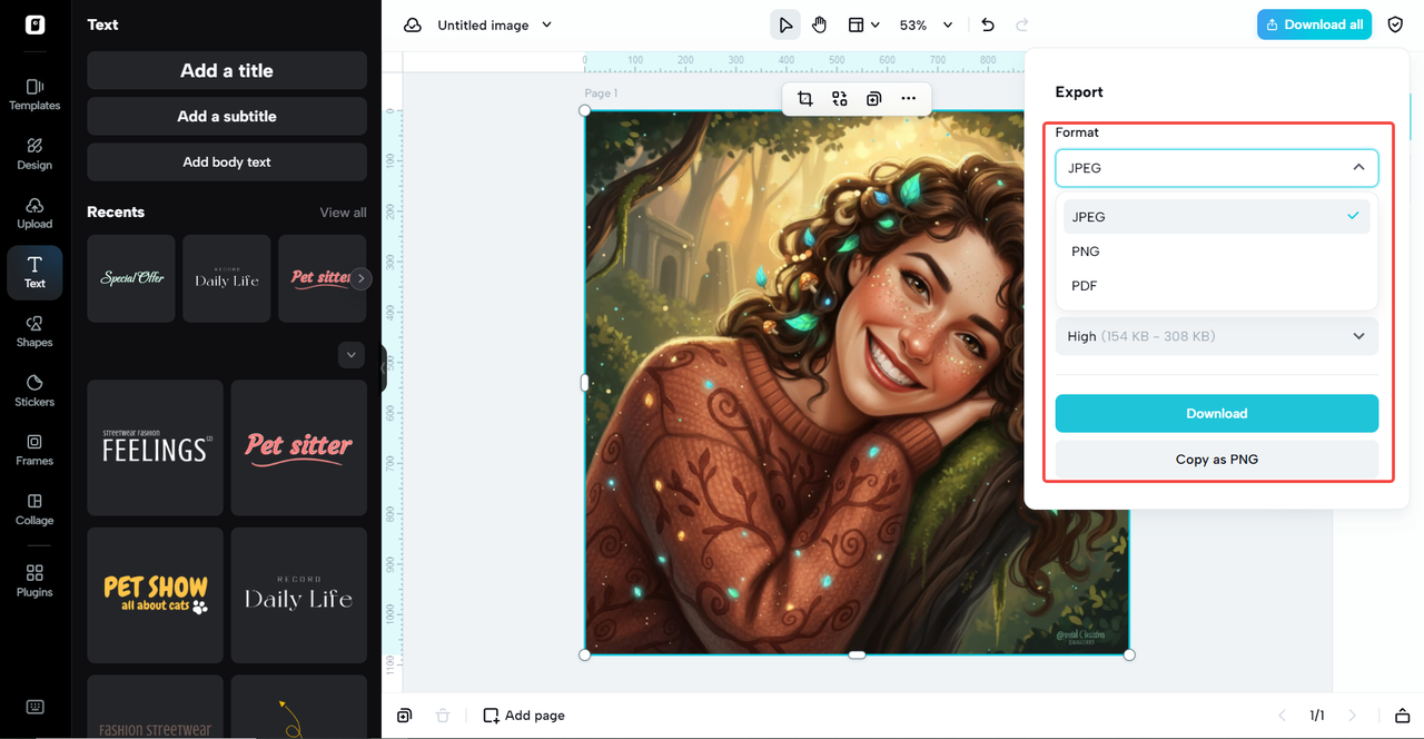 Saída versátil, sem marcas d'água