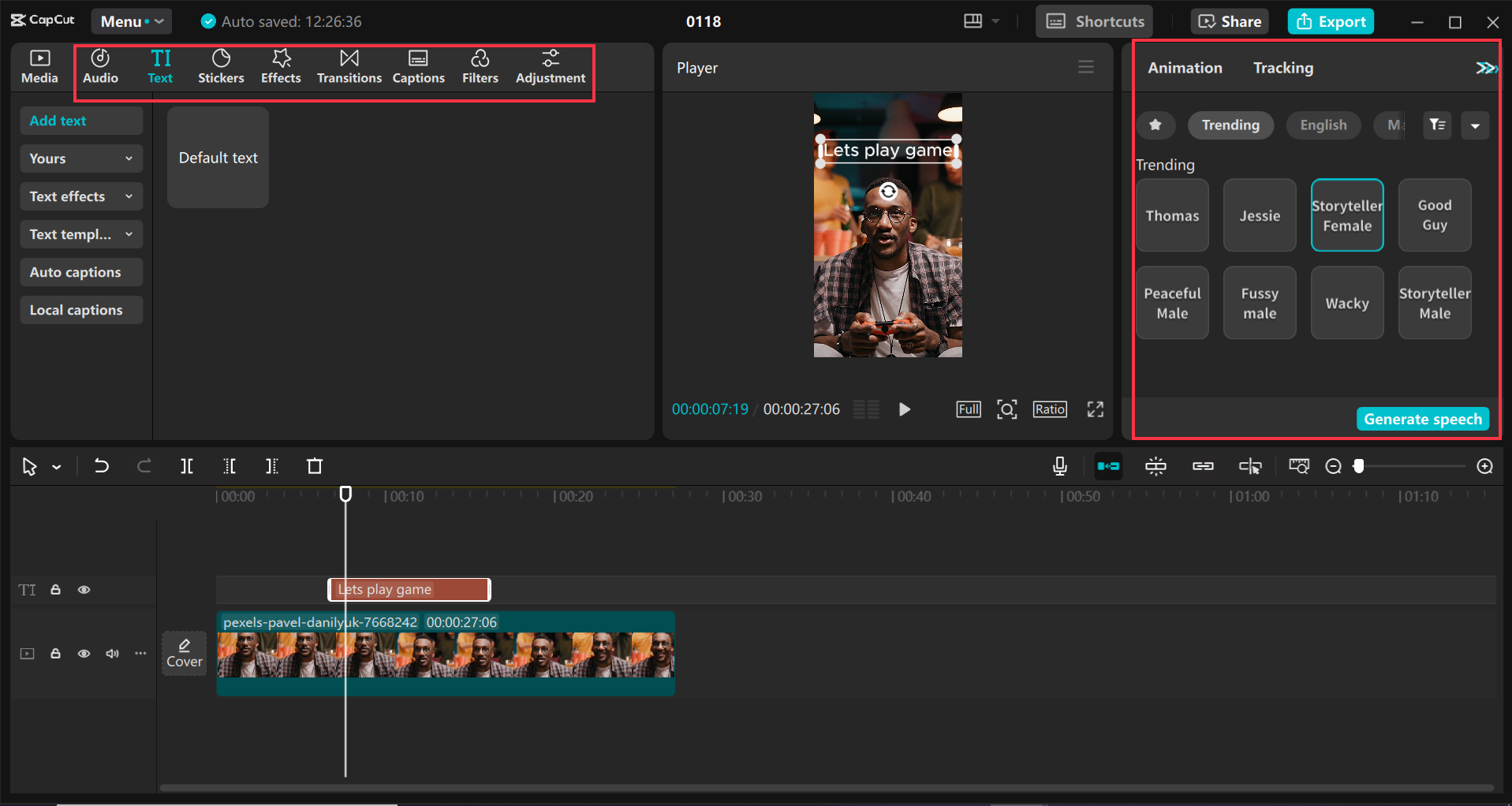 Verbesserung von Kurzvideos im CapCut Desktop-Video-Editor